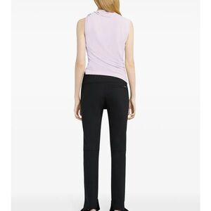 Sleeveless Draped Mock-Neck Top in Light Lilac